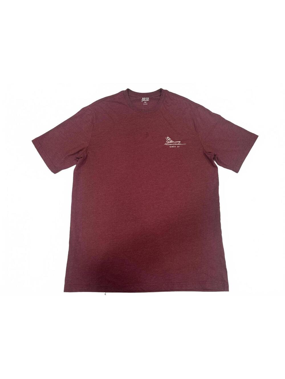 IZOD Paddlefish Red Fishing Tee Men's XLT